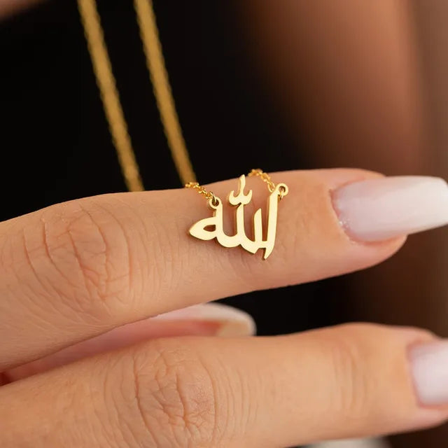 Personalized Letter Love God Patience in Arabic Necklaces Women